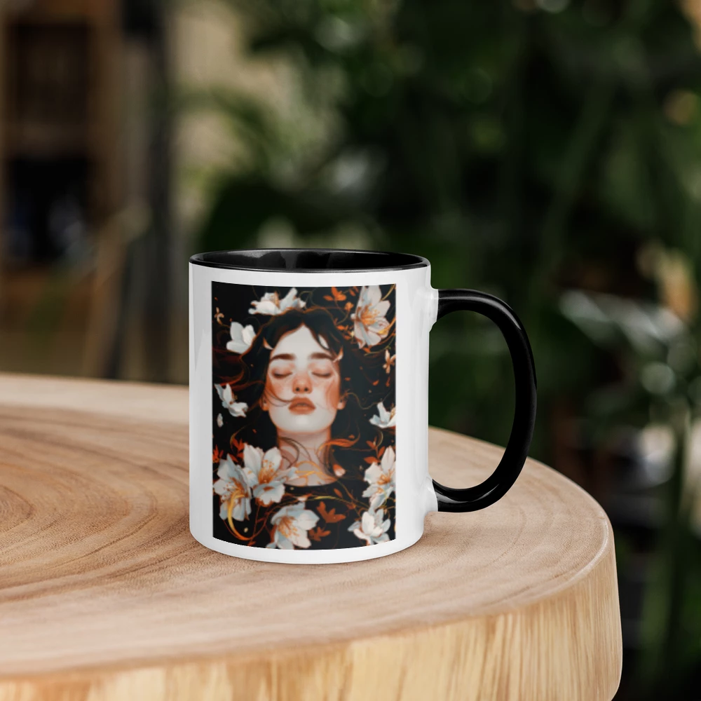 Autumn Evenings White Ceramic Mug with Color Inside Autumn Evenings White Ceramic Mug with Color Inside