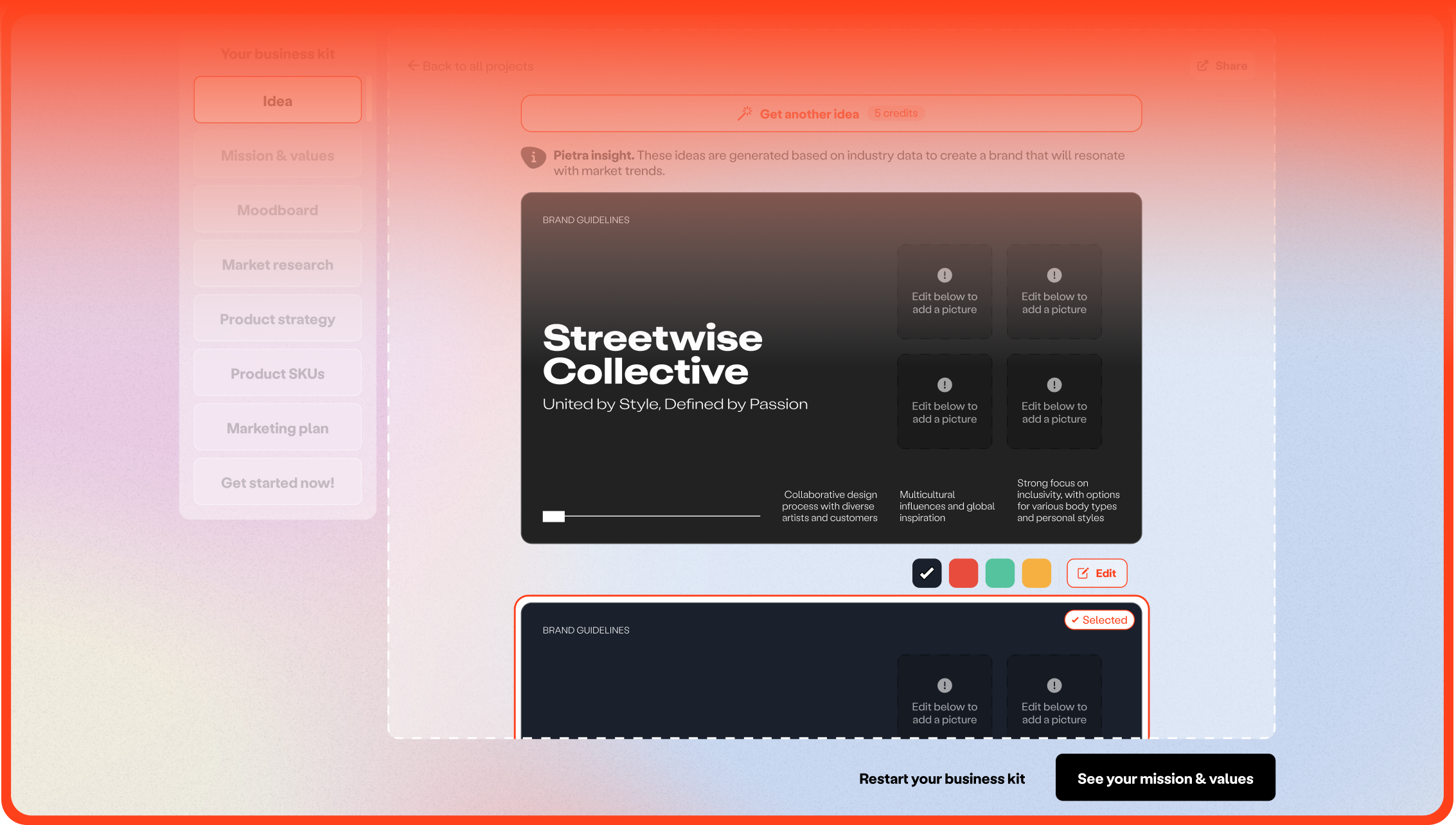Ideation & Brand Setup | Pietra