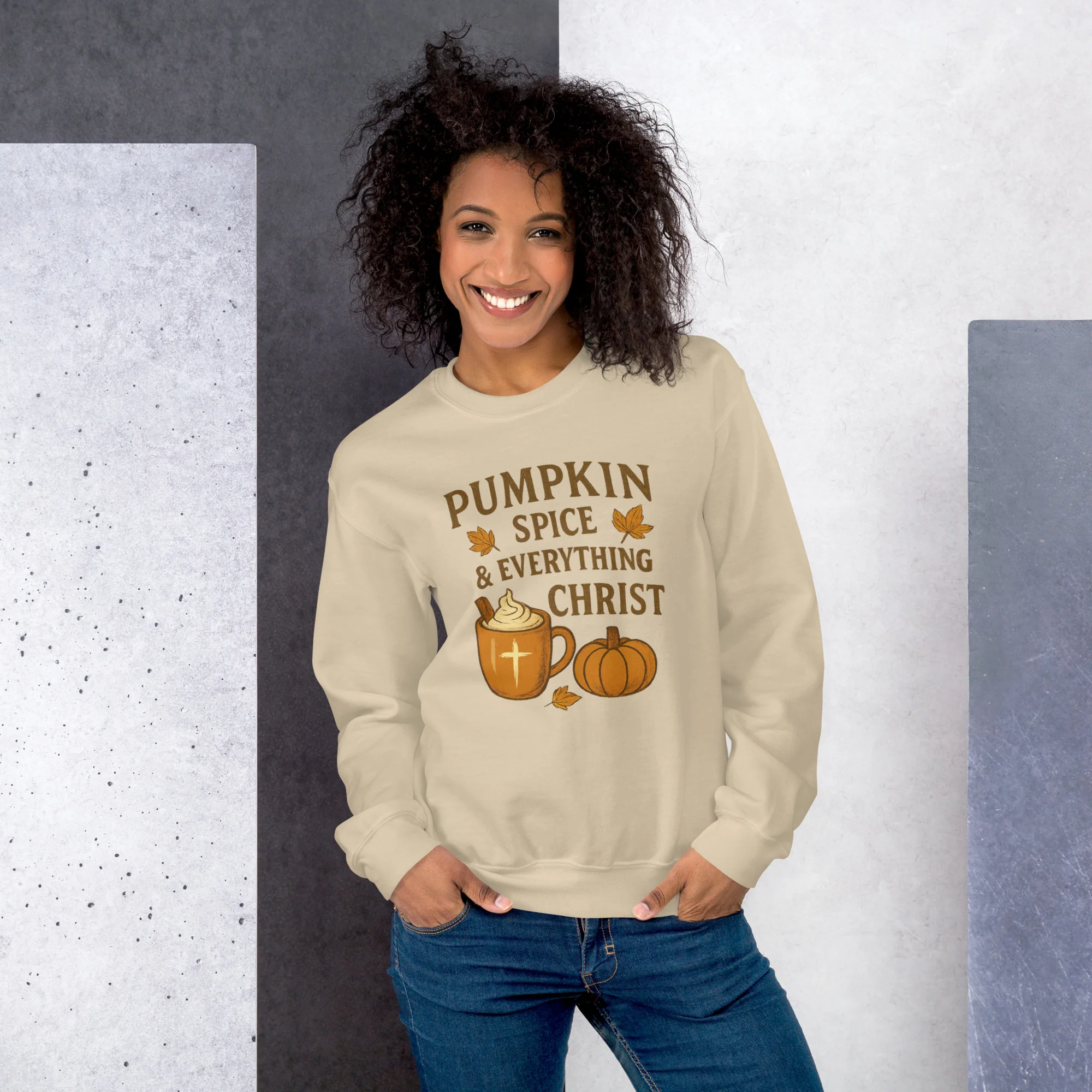 Pumpkin Spice Unisex Crew Neck Sweatshirt Pumpkin Spice Unisex Crew Neck Sweatshirt