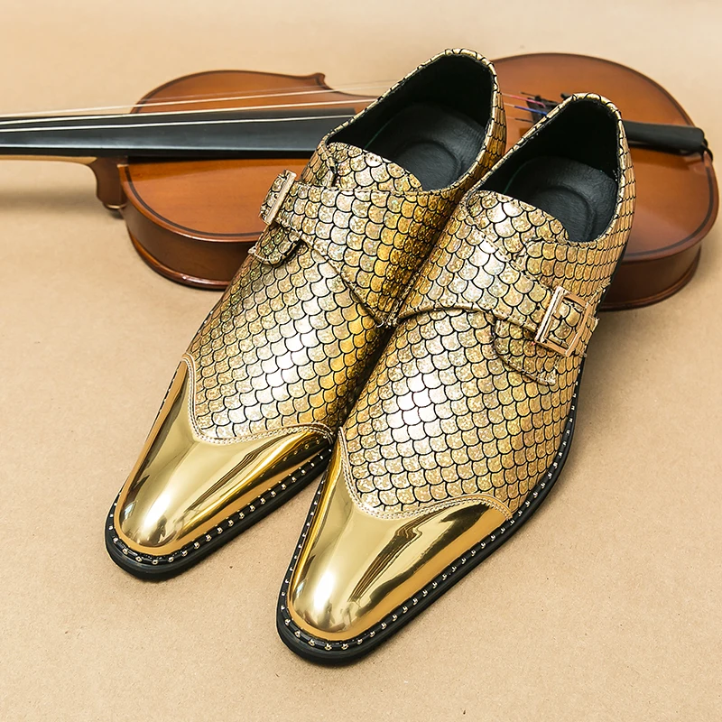 Men's Gold Silver Leather Dress Shoes - Shoes - by Footware lnternational | Pietra Men's Gold Silver Leather Dress Shoes - Shoes - by Footware lnternational | Pietra