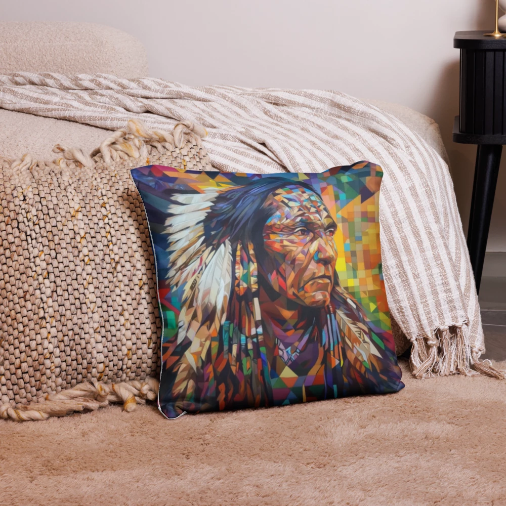 Native Guardian All-Over Print Basic Pillow Native Guardian All-Over Print Basic Pillow