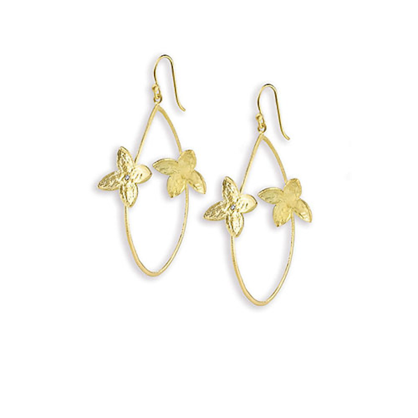 DOUBLE JASMINE HOOP EARRINGS DOUBLE JASMINE HOOP EARRINGS