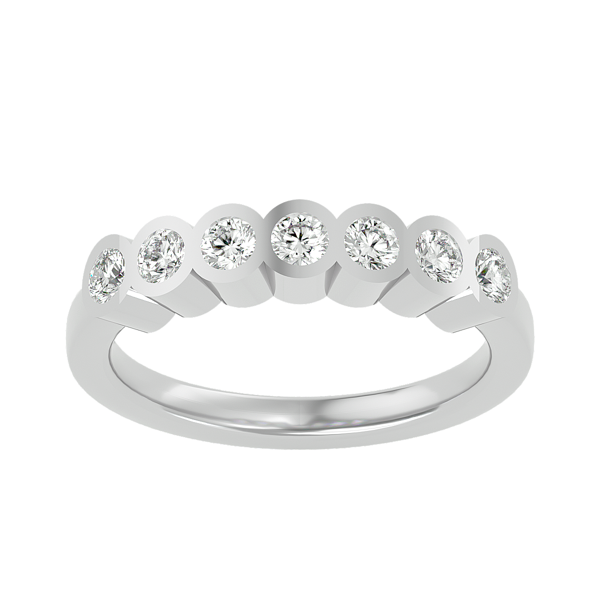 14K White Gold .70cttw Lab Grown Diamonds in a Row 14K White Gold .70cttw Lab Grown Diamonds in a Row