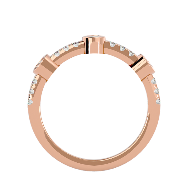 14K Rose Gold .504 Lab Grown Diamond Triple Stone Ring 14K Rose Gold .504 Lab Grown Diamond Triple Stone Ring