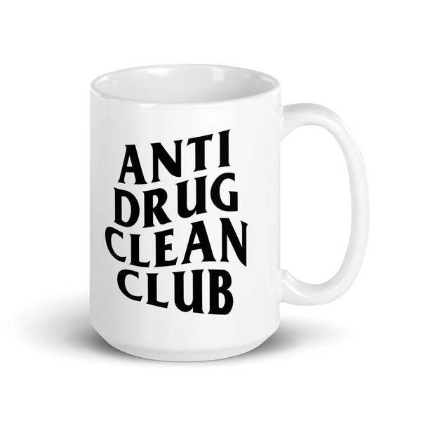 Anti Drug Clean Club White glossy mug Anti Drug Clean Club White glossy mug