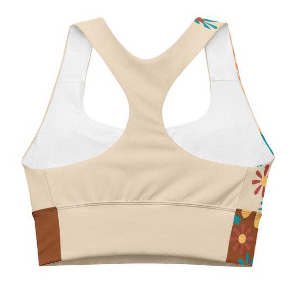 60's inspired duo color block Longline sports bra 60's inspired duo color block Longline sports bra