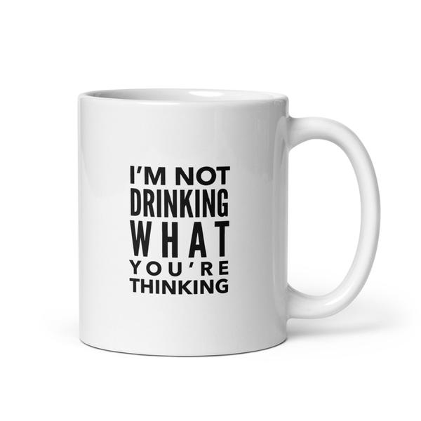 White glossy “Not Drinking” coffee mug White glossy “Not Drinking” coffee mug