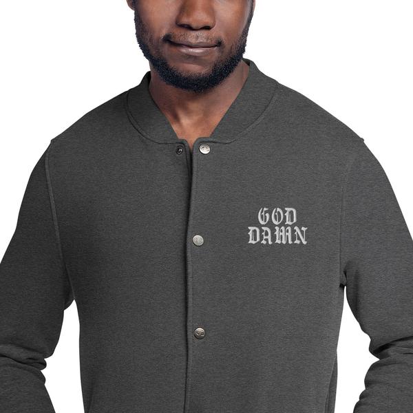 Goddamn Embroidered Champion Bomber Jacket Goddamn Embroidered Champion Bomber Jacket