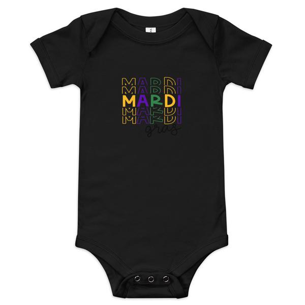 Mardi Gras Baby short sleeve one piece Mardi Gras Baby short sleeve one piece