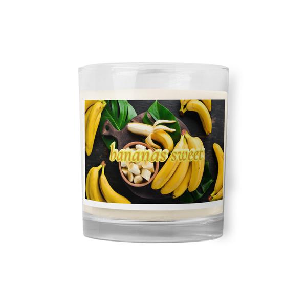 Glass jar soy wax banana sweet candle Glass jar soy wax banana sweet candle