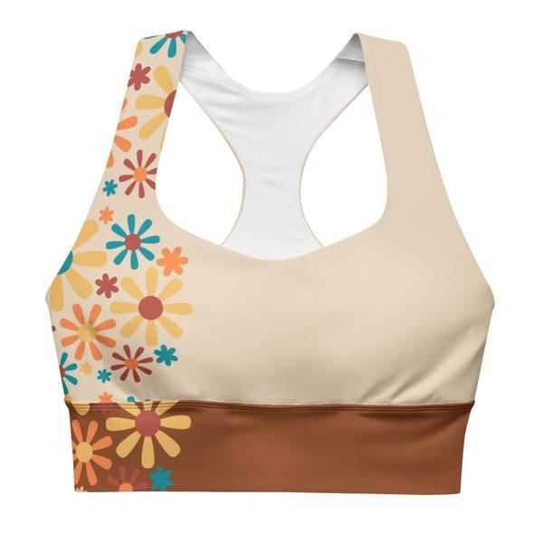 60's inspired duo color block Longline sports bra 60's inspired duo color block Longline sports bra