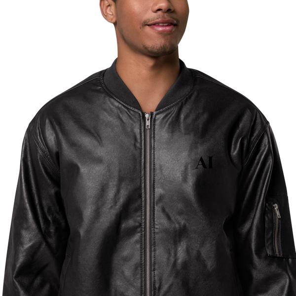 Leather Bomber Jacket ai Leather Bomber Jacket ai