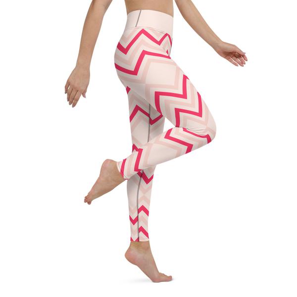 Pink Zig Zag Yoga Leggings Pink Zig Zag Yoga Leggings