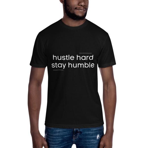 Unisex Crew Neck Hustle Hard Black Tee Unisex Crew Neck Hustle Hard Black Tee
