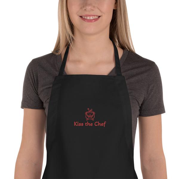 Embroidered Apron "Kiss the Chef" Embroidered Apron "Kiss the Chef"