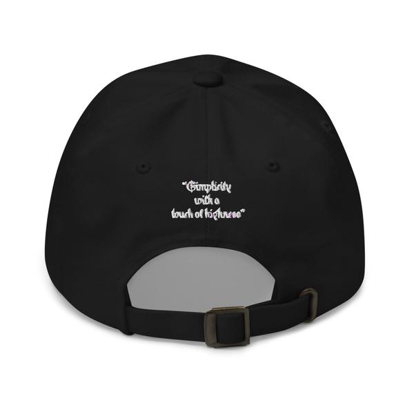 Dad hat- “Simplicity with a touch of highness” (back) Dad hat- “Simplicity with a touch of highness” (back)