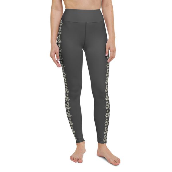 Soft Floral Striped Yoga Leggings Soft Floral Striped Yoga Leggings
