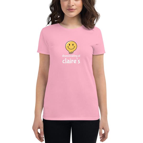 Disassociating at Claire's Women's short sleeve t-shirt Disassociating at Claire's Women's short sleeve t-shirt