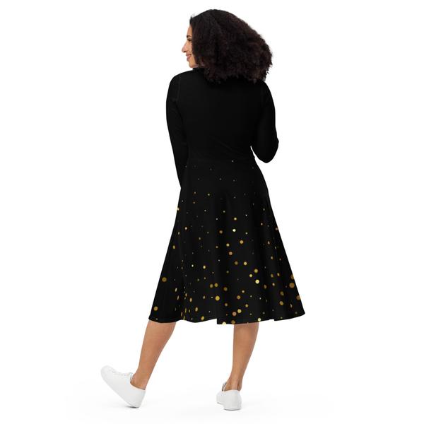 All-over print long sleeve midi dress All-over print long sleeve midi dress