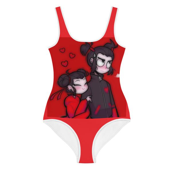 Pucca & Garu All-Over Print Youth Swimsuit Pucca & Garu All-Over Print Youth Swimsuit