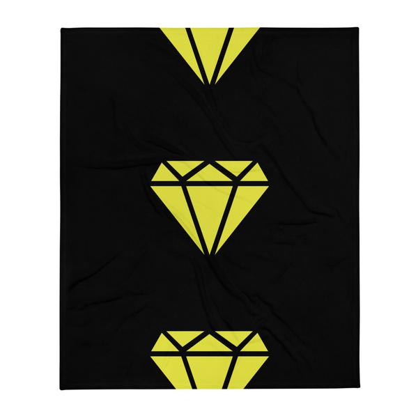 black and yellow Throw Blanket black and yellow Throw Blanket
