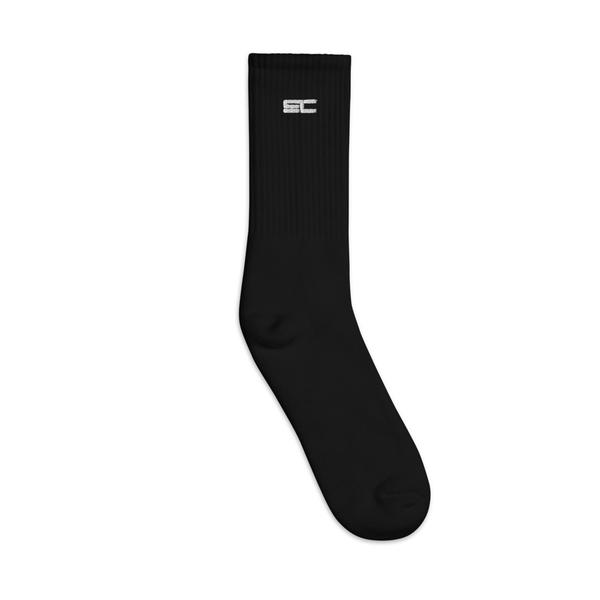 SwoleConnect "SC Logo" Embroidered Socks In Black SwoleConnect "SC Logo" Embroidered Socks In Black