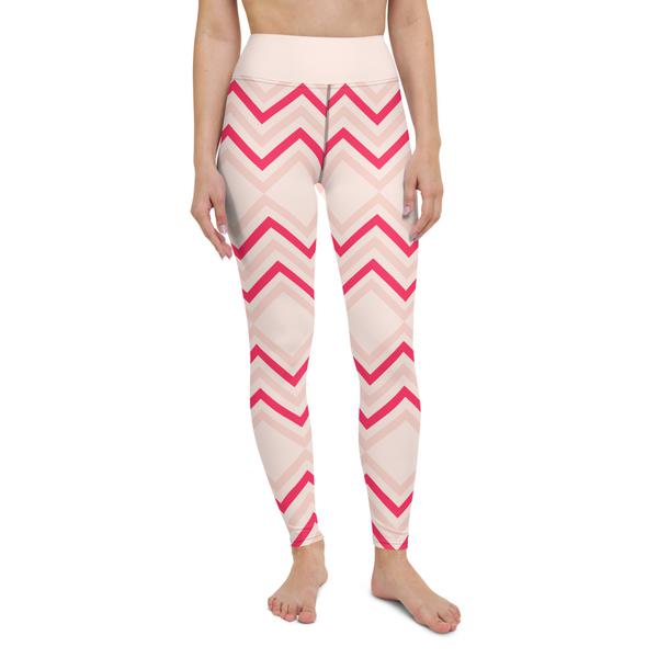 Pink Zig Zag Yoga Leggings Pink Zig Zag Yoga Leggings